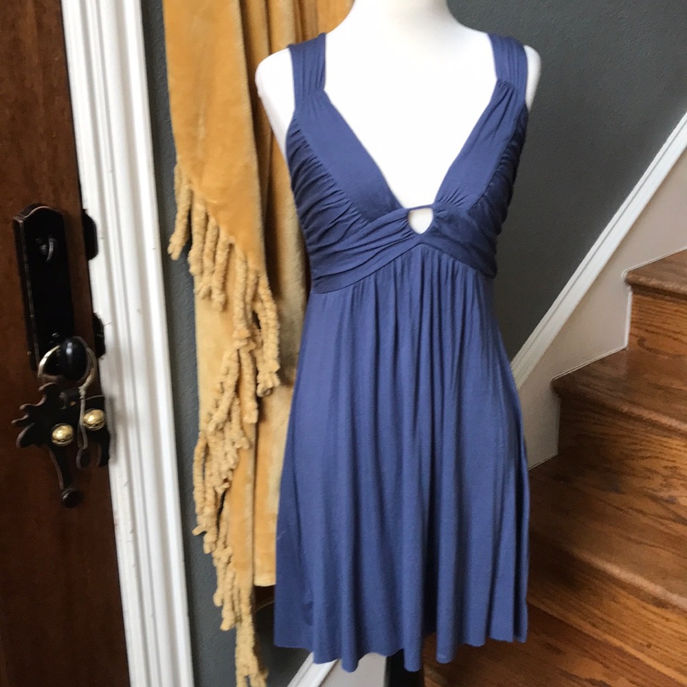 {Remain} Dusty Blue Low -Cut Dress 💙